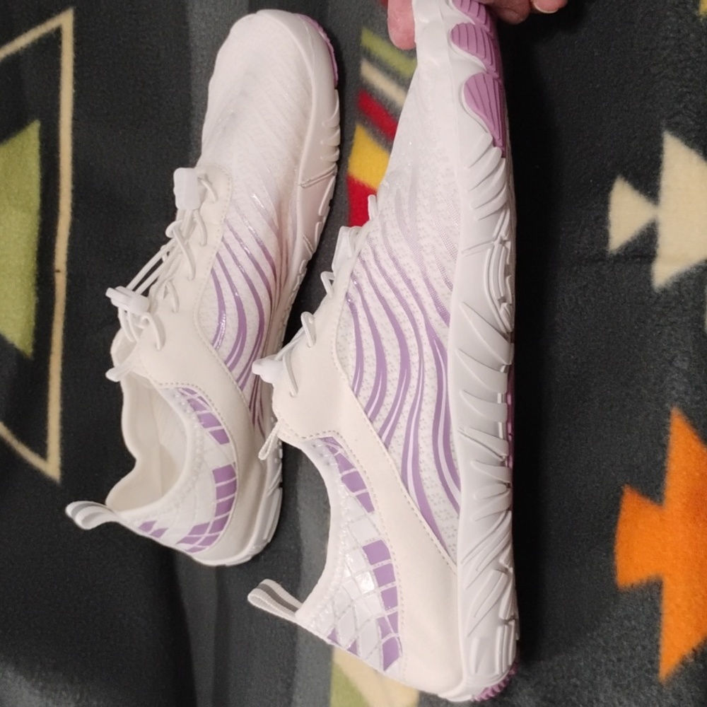 2 Pr  Shein  Water Shoes 1 White & Purple / 1 Navy Blue.  (See Pics) 40/9 - Picture 2 of 12